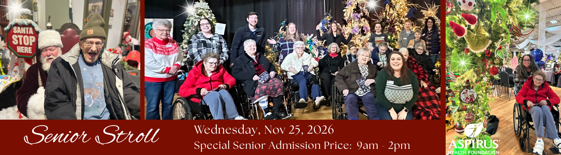 Seniors attending the Festival of Trees